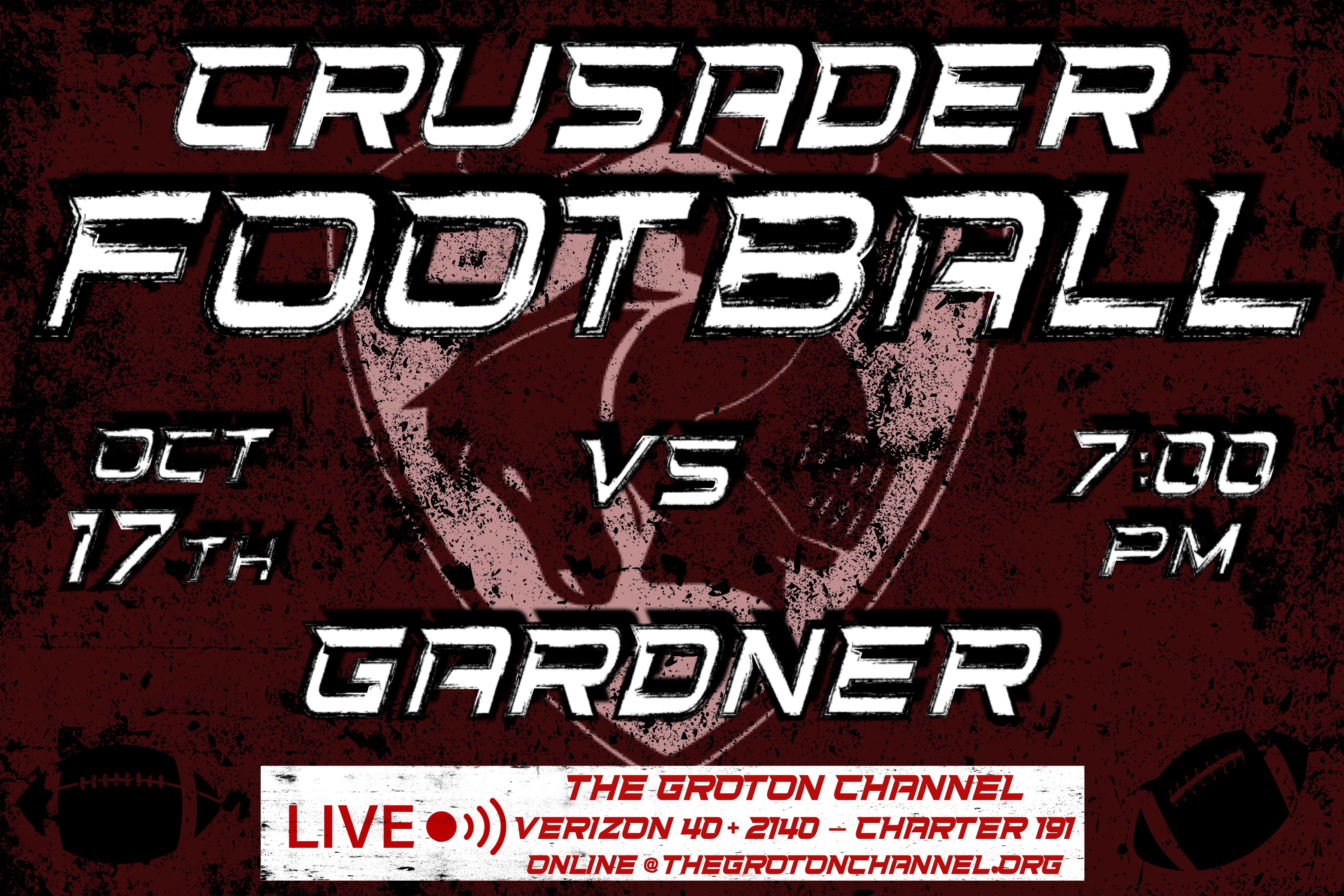 GDRHS Varsity Football vs. Gardner 10/10725 LIVE