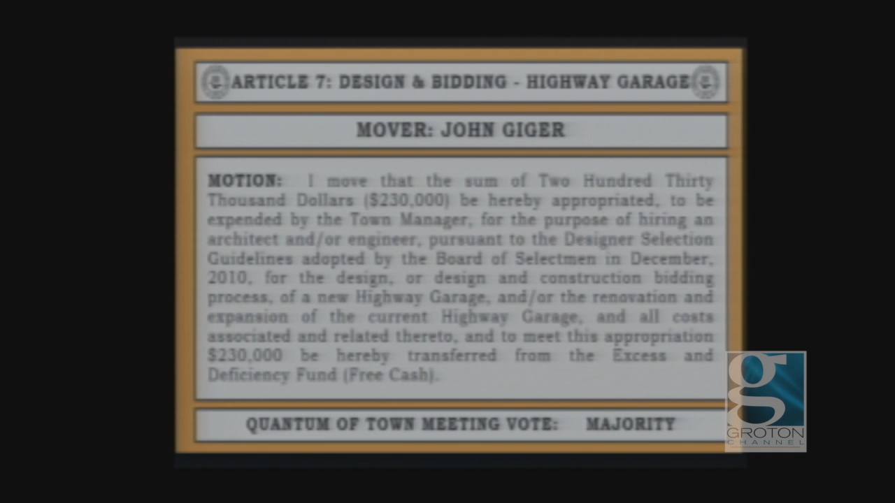 Thumbnail image for GC Newsflash: Recap of Groton's 2018 Fall Town Meeting 10/1/18
