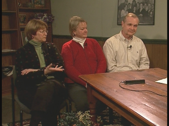 Thumbnail image for Around Town with Jane Bouvier (12/29/2005 - Karen Tuomi, Su Peyton & Don Black - Groton's 350th)