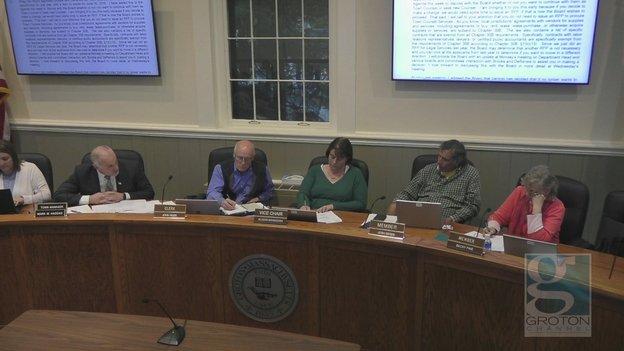 Thumbnail image for GC Newsflash: Select Board 5/15/19 Wrap Up