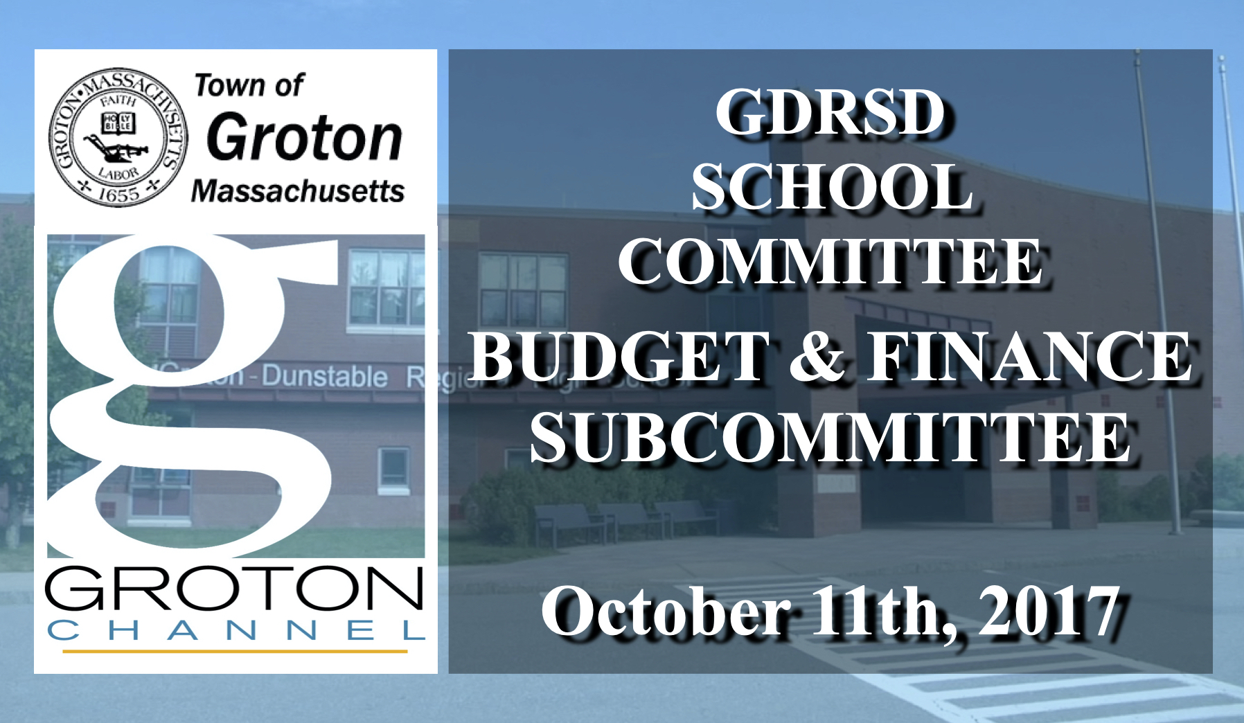 Thumbnail image for GDRSD Budget and Finance Committee 10/11/17	