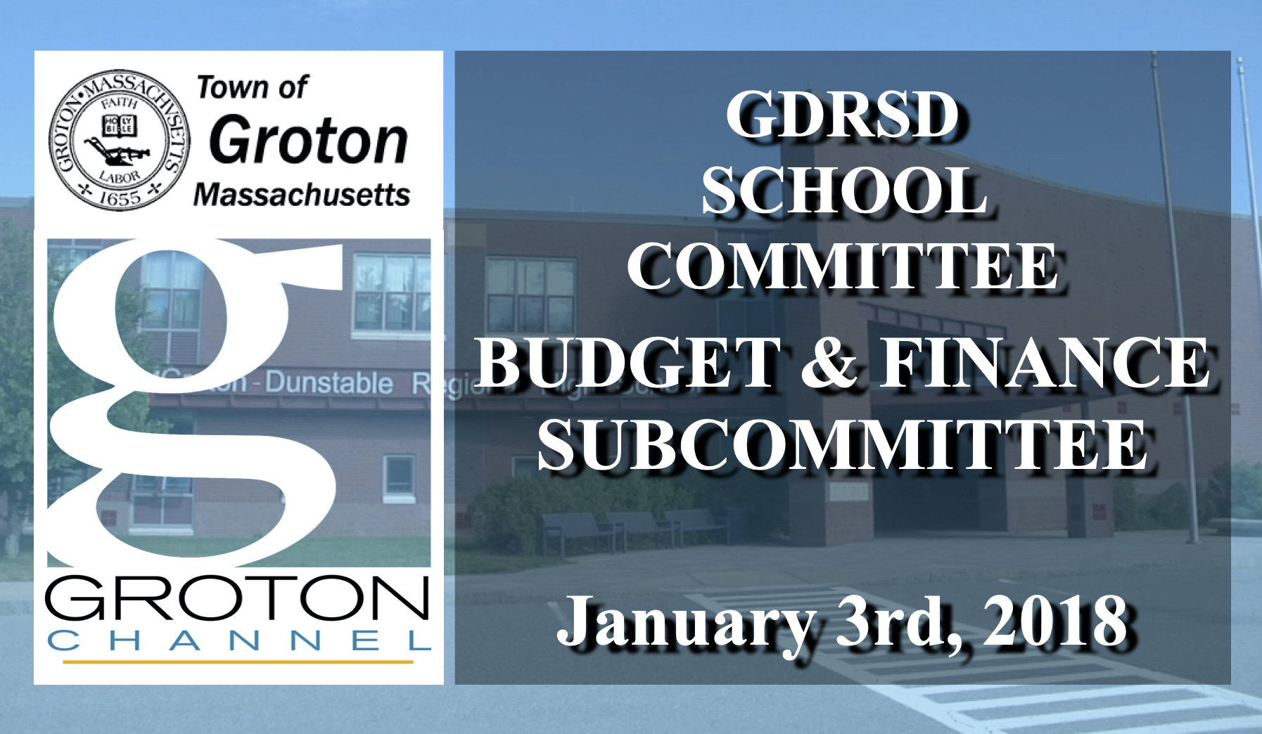 Thumbnail image for GDRSD Budget and Finance Committee 1/3/18