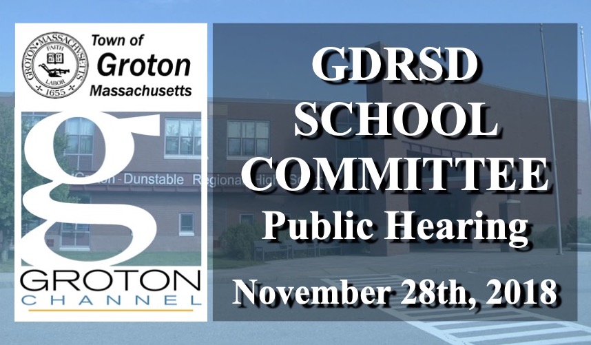 Thumbnail image for Groton-Dunstable School Committee Public Hearing 11/28/2018